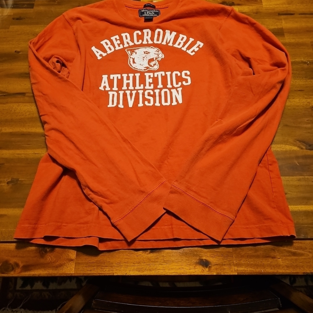 Abercrombie & Fitch Orange Long Sleeve Tee
